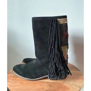Anthropologie Boots Women’s 36 Howsty Boot Fringe Tapestry Boho